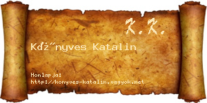 Könyves Katalin névjegykártya