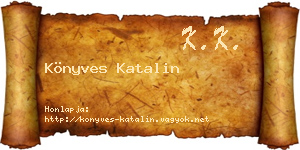 Könyves Katalin névjegykártya